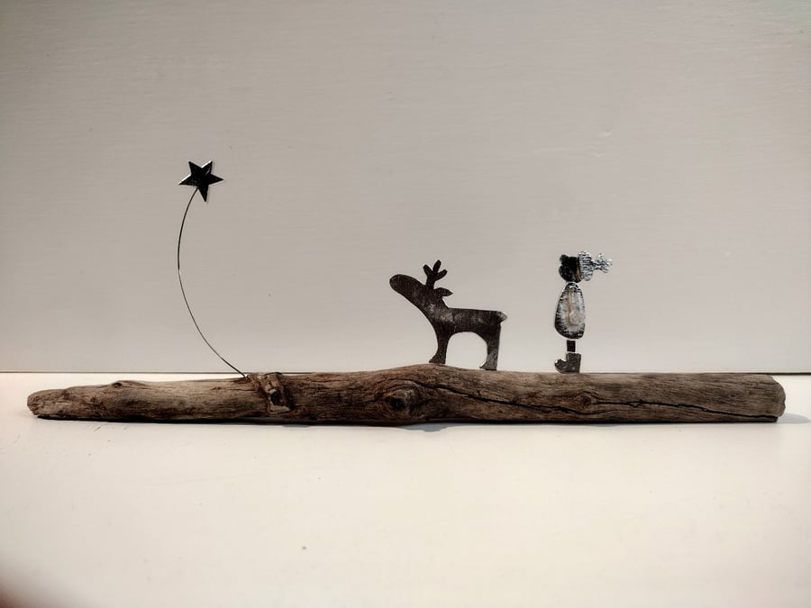 Reindeer, Boy and Star