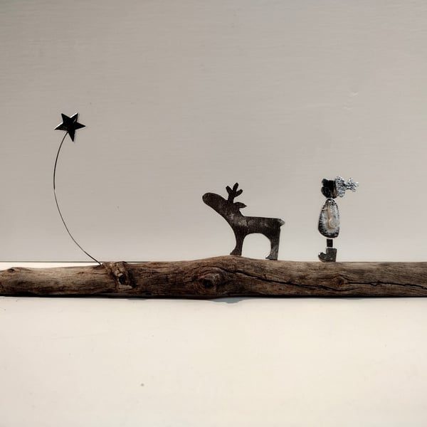 Reindeer, Boy and Star