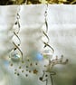 Sparkly Chrystal globe earrings on a twisted silver fitting - Christmas gift - Image 4