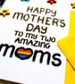 Gay, Lesbian, LGBTQ Mothers Day Card For Two Mums From Son, Daughter - Image 8