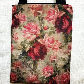  Shoulder bag Red pink roses