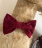  Dog Bow in Dark Red Velvet