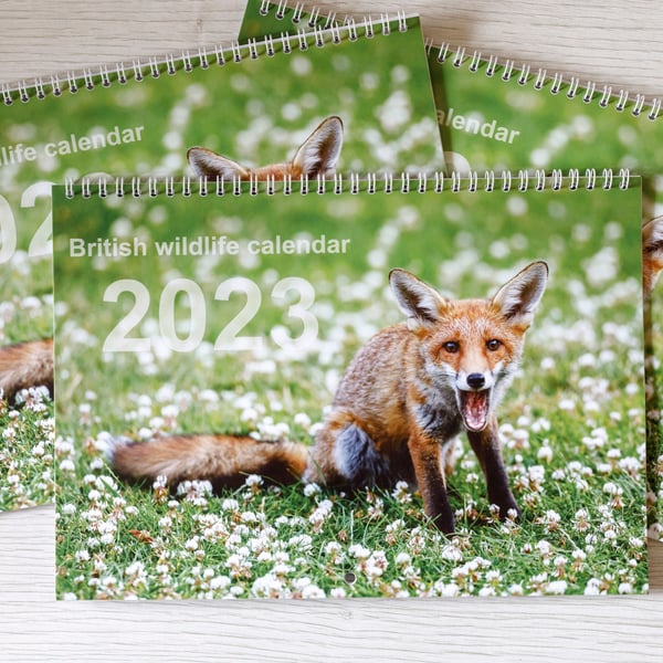2023 calendar of British wildlife.A3 wall hanging 