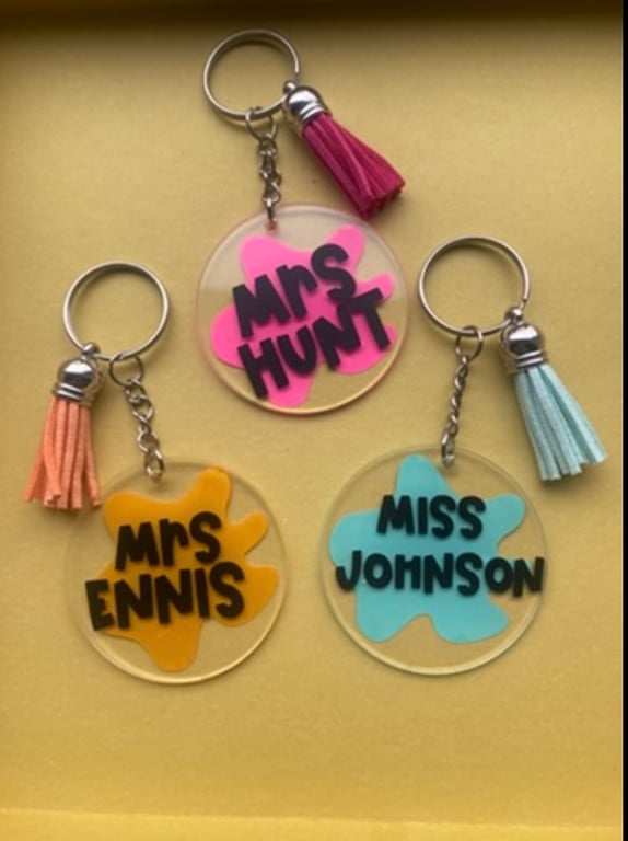 Beautiful personalised keyring - teacher gift, Christmas gift, birthday gift