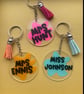 Beautiful personalised keyring - teacher gift, Christmas gift, birthday gift - Image 1