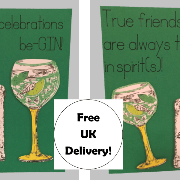 Celebrations Be-GIN - Card for a gin lover - Personalised