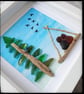Seaglass, driftwood winter scene, "SNOWFALL" - Image 7