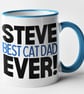 Personalised TEXT Name - Best CAT Dad Ever Mug - Personalised Gift Present - Image 5