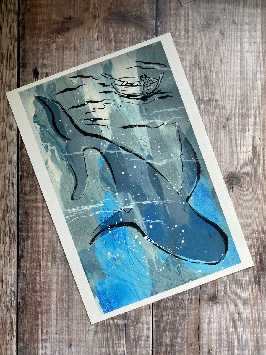 ‘Whale Tail’ giclee print (original screen print)