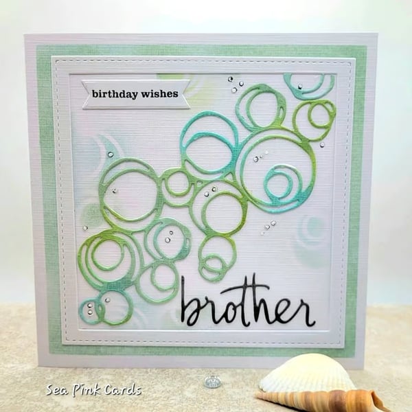 Brother Birthday Card - textured cards, abstract, coastal