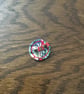 Liberty Print Dorset Singleton Button Brooch, ‘Thorpe’, Red - Image 3