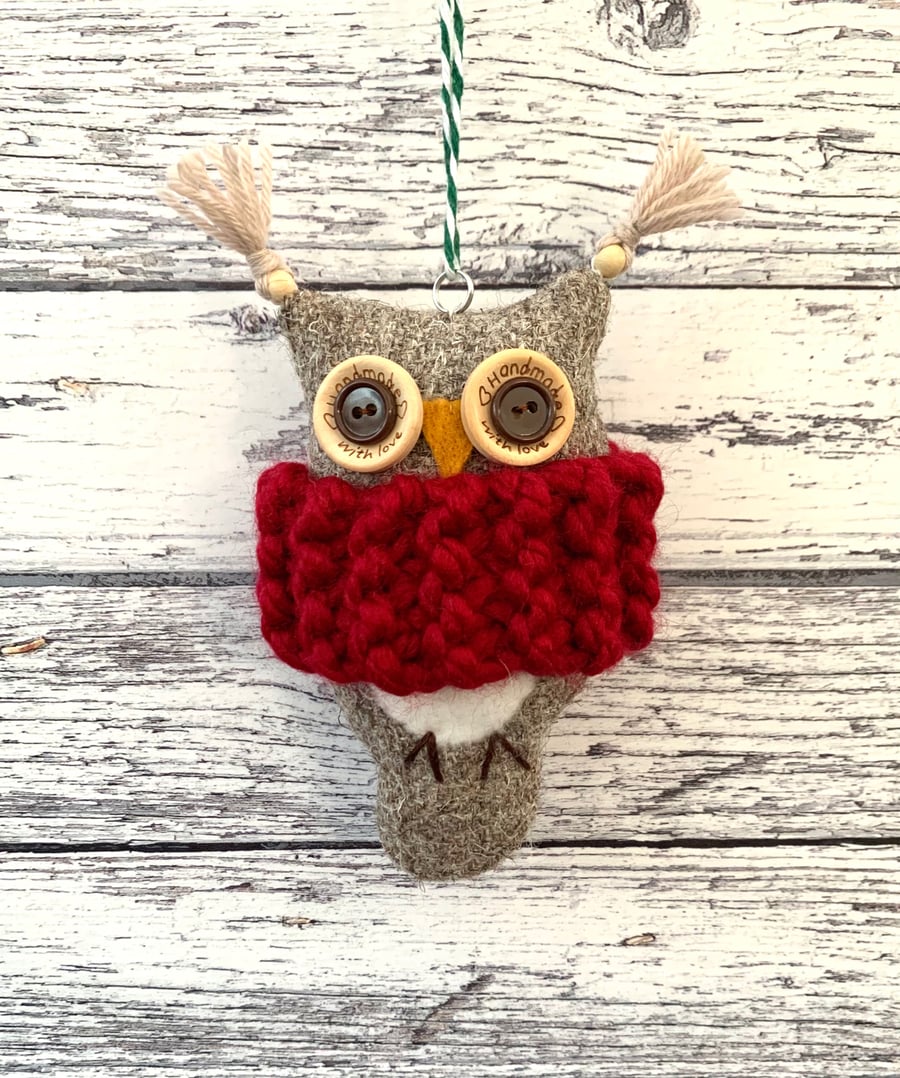 Tufty Earred Owl Hanging Decoration