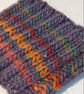 Hand Knitted stripey Merino Headband in Purple  - Image 8