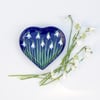 Snowdrop Heart Dish - Hand Painted - SALE