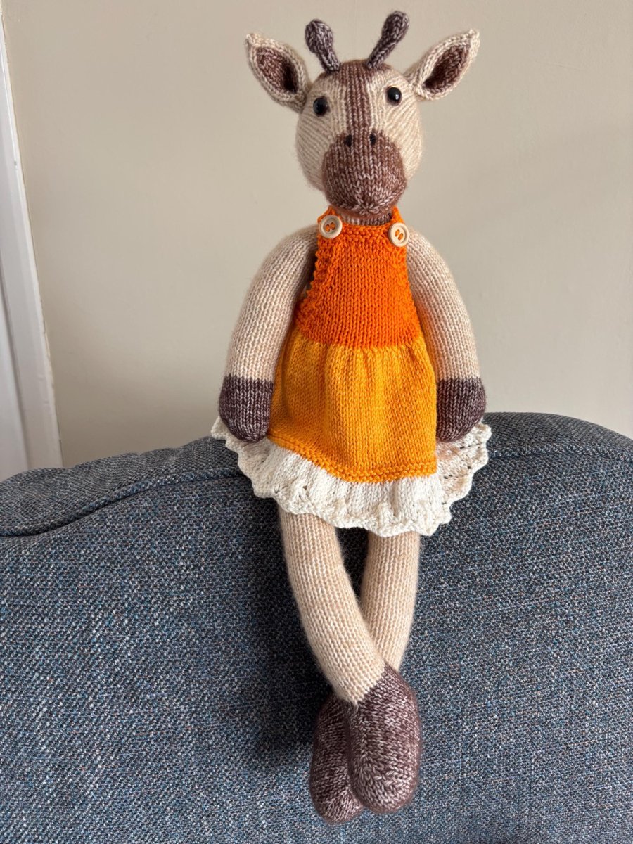 Isabelle the giraffe, from a design by Louise Crowther