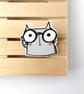 Geeky Cat pin badge - Image 3