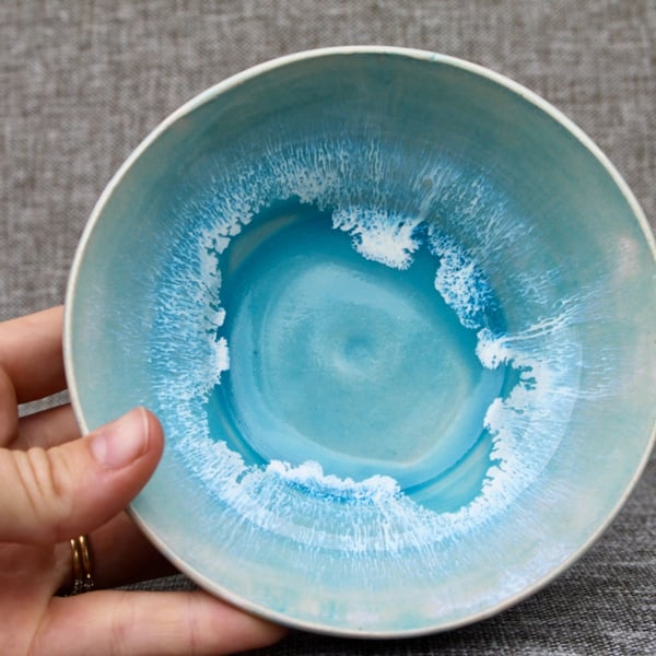 Unique ceramic ocean bowl