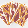 Retro Leaves Postcard Set. A6 Mini Prints