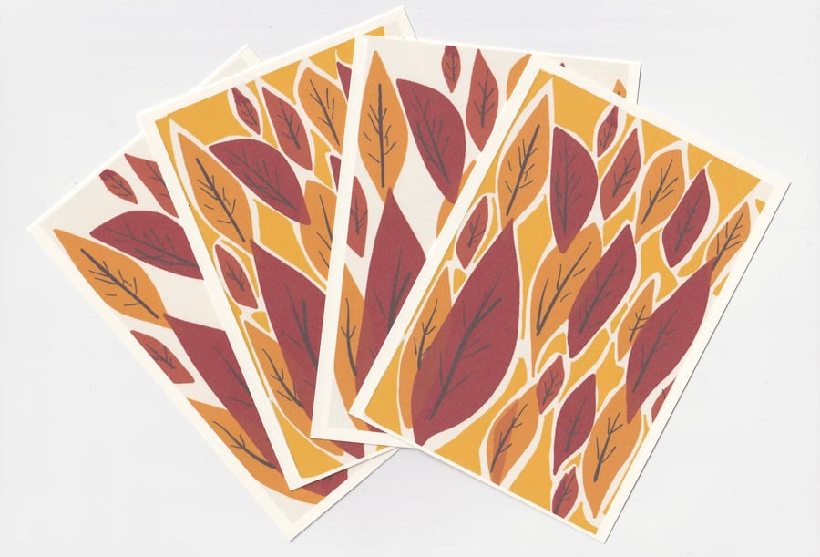 Autumn Leaves Postcard Set. A6 Mini Prints