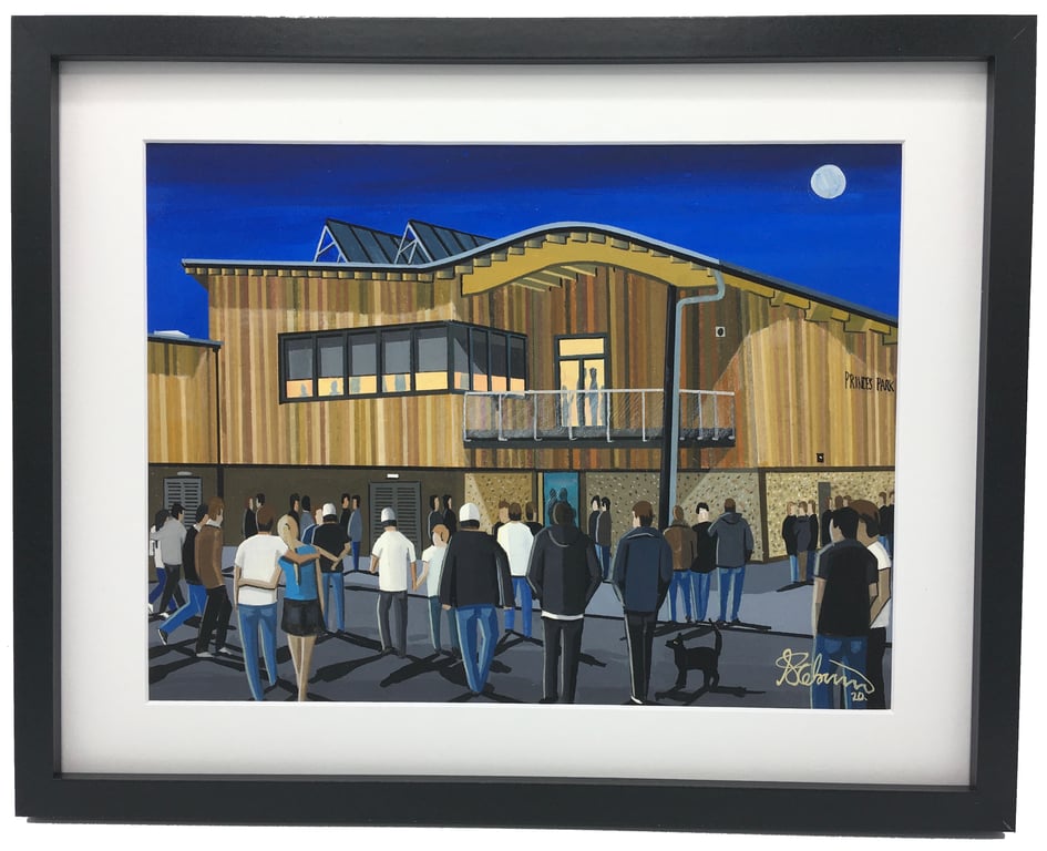 Dartford F.C, Princes Park Stadium. Framed, Football Art Print.