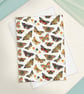 Single Scattered Butterfly Greetings Card - A6 Size