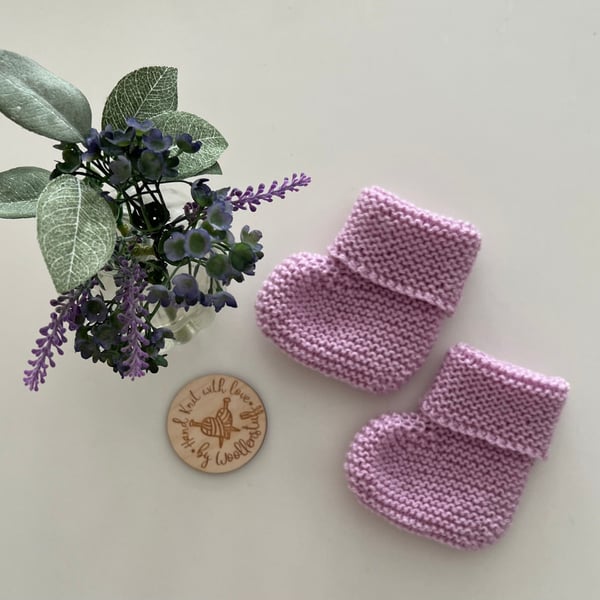 Made To Order Handknitted Darcy Baby Boots 5 sizes. Any colour.