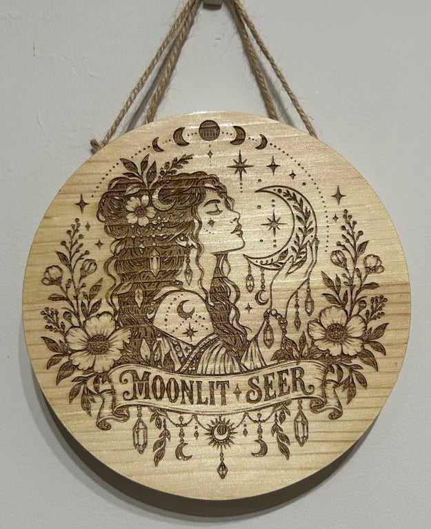 Beautiful Moonlight Seer wooden plaque