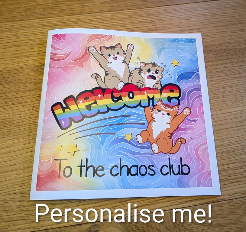 Personalised Cat Comic Book, Milestone Birthday Gift for Cat Lovers, Funny Zine