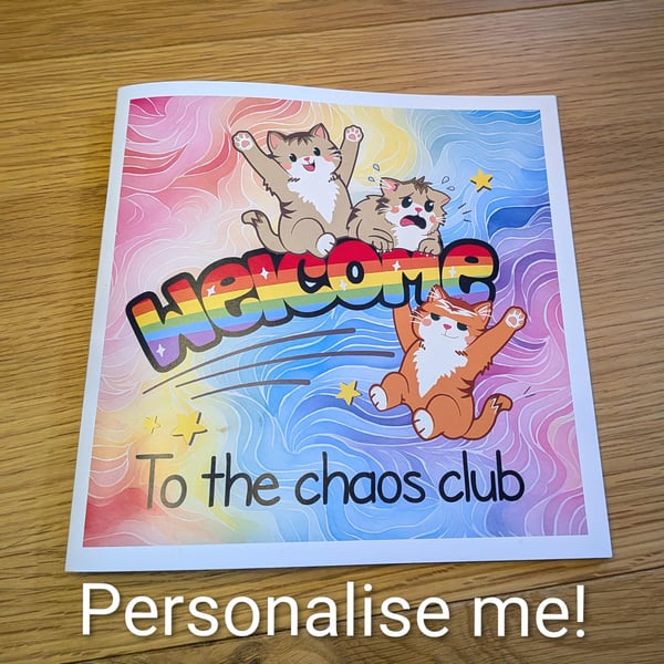 Personalised Cat Comic Book, Milestone Birthday Gift for Cat Lovers, Funny Zine