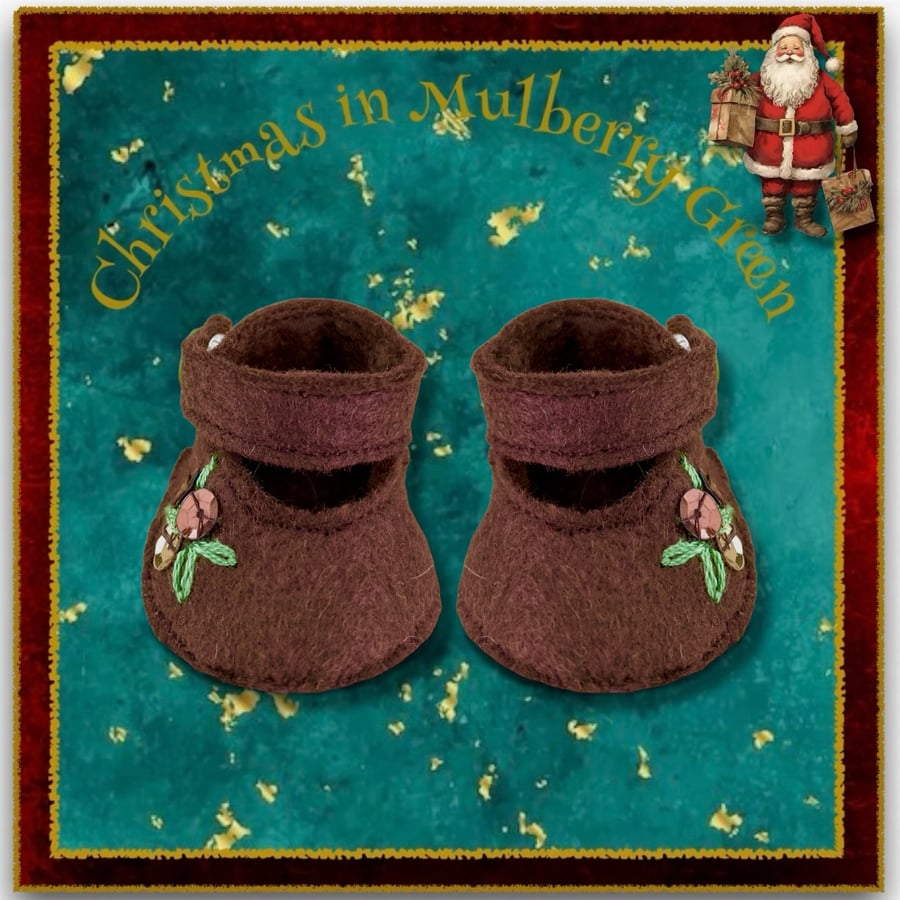 Brown Sequinned Shoes