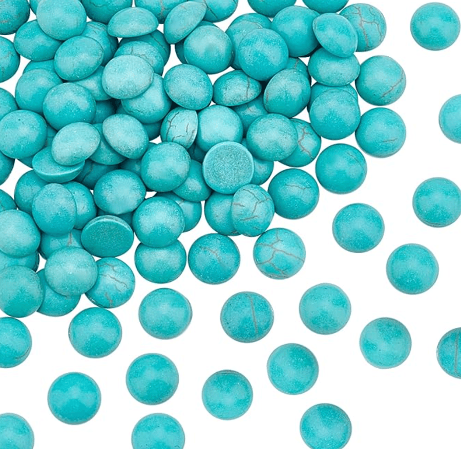 QTY 5 Turquoise 5 mm Cabochon cut