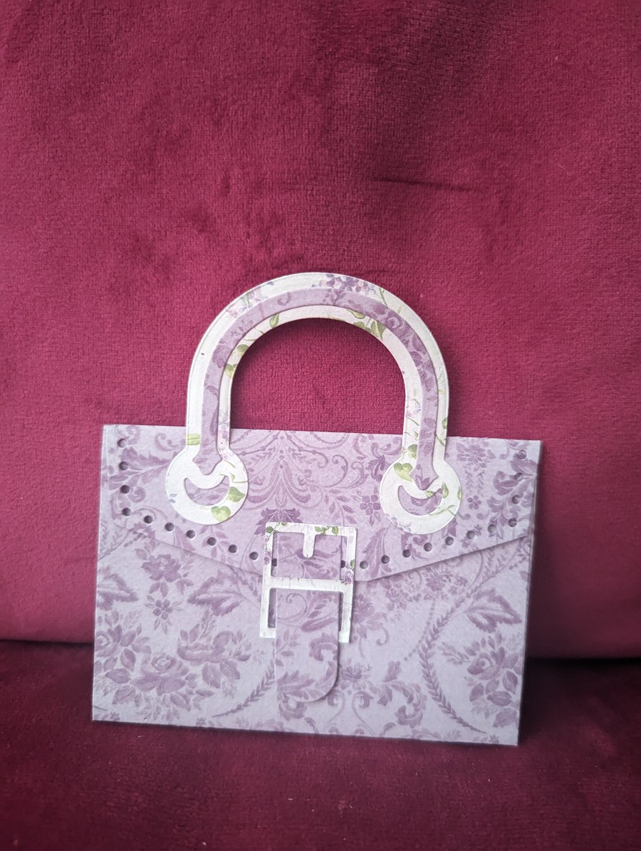 Purple and Lilac Floral Gift Card Holder