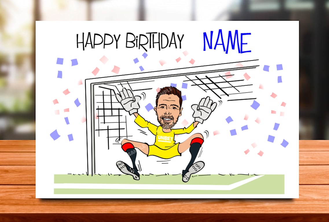 Jack Butland Football Birthday Card, Personalised, mum, dad, grandad, gran, son,