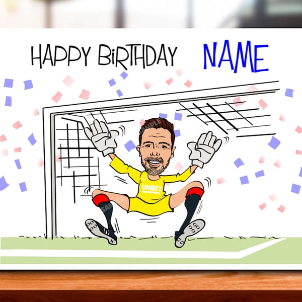 Jack Butland Football Birthday Card, Personalised, mum, dad, grandad, gran, son,