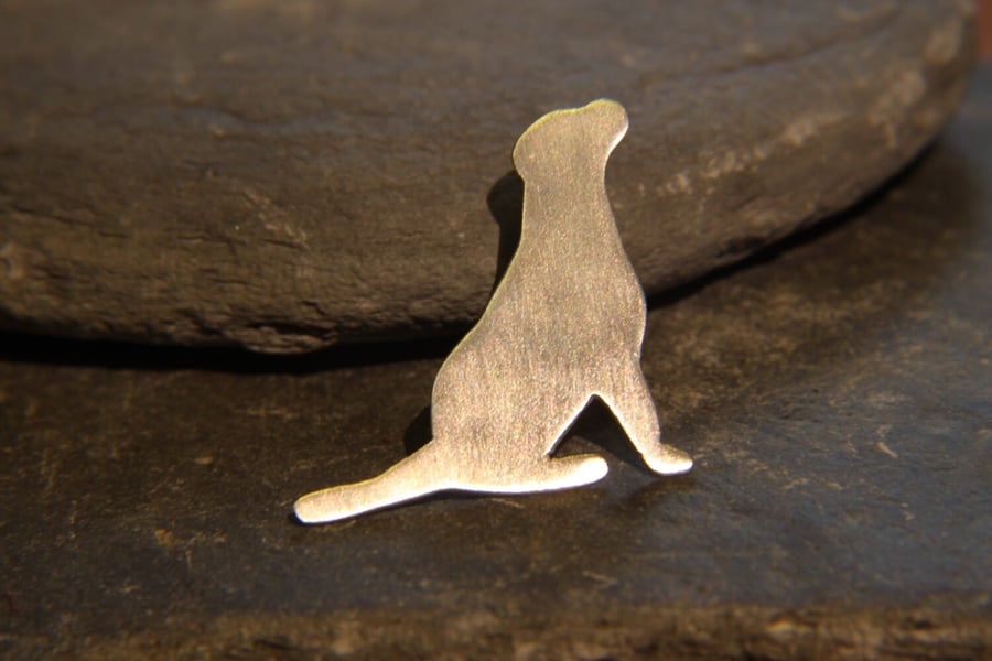Labrador Retriever Dog Silhouette Lapel Pin Brooch