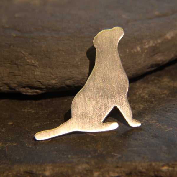 Labrador Retriever Dog Silhouette Lapel Pin Brooch