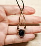 Black Tourmaline pendant. Dark celtic knot necklace. October birthstone - Image 2