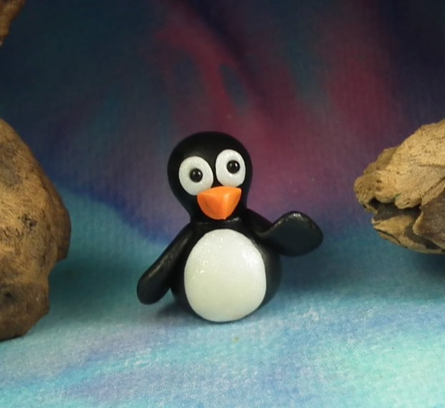 Tiny Penguin 'Lily' OOAK Sculpt by Ann Galvin