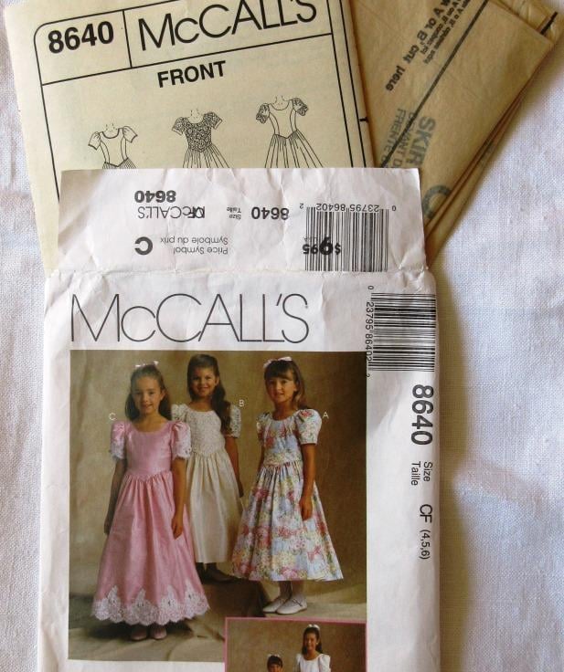 A multisize sewing pattern for a girl's brides... Folksy