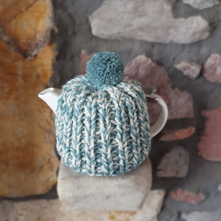 Tea Cosy, Cozy, Tea Pot Cover, Suki, For Life Stump Compatible, Hand Knitted