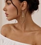 Golden Tide Peridot Teardrop Earrings - Image 2