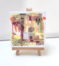 Small Abstract Art Canvas in Orange Yellow and Red Energetc and bright joyful