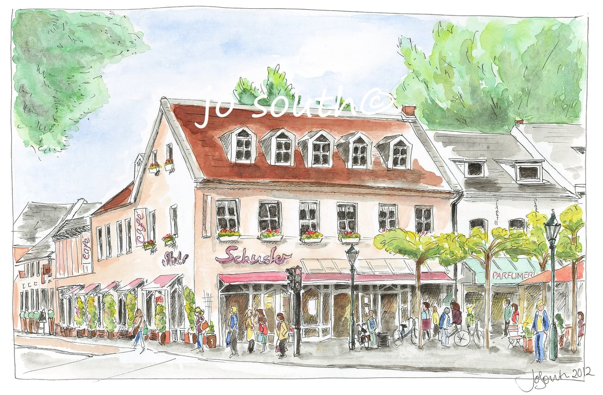 Kaffee und Kuchen, Kaiserswerth, Germany - Limited Edition Art Print