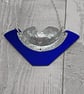 Recycled Aluminium Drink Can Base, Sparkle Blue Acrylic Shape Necklace Pendant - Image 2
