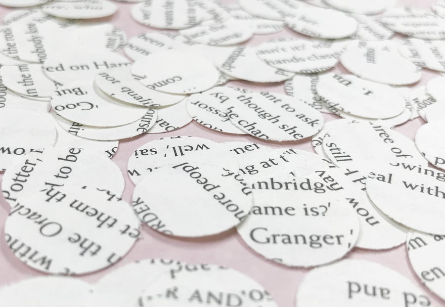 500 Book Novel Paper Circles - Many book choices - Wedding Party Paper Decor