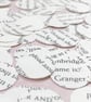 500 Book Novel Paper Circles - Many book choices - Wedding Party Paper Decor