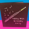 Personalised Flute Birthday Card