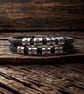 Men's Personalised Leather Bracelet with Four Hand Stamped Rings - Free Delivery - Image 1