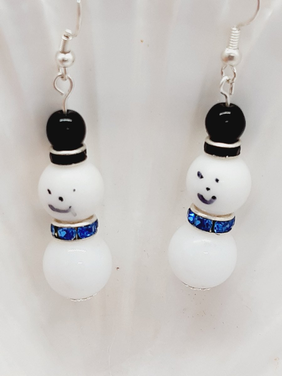 Snowman earrings