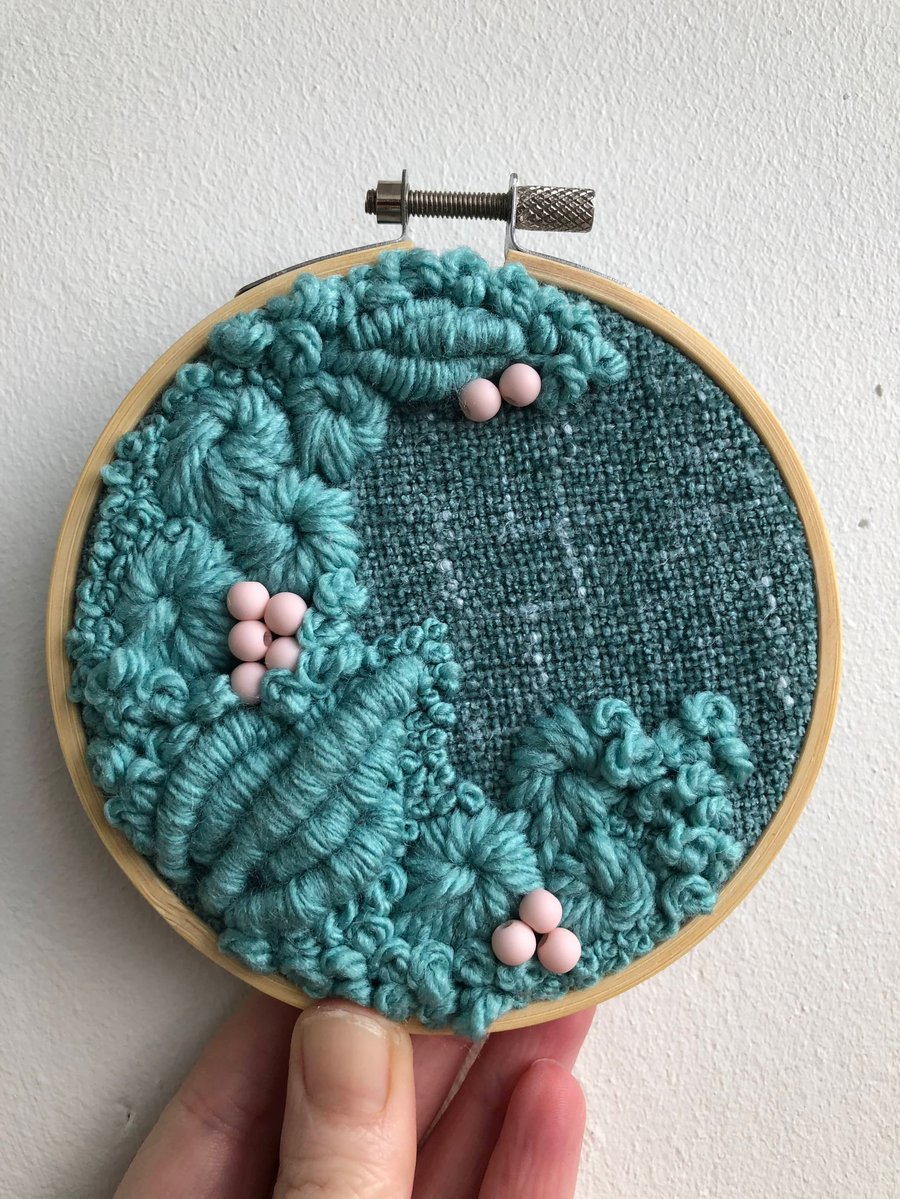 Blue tropics a 4 inch art piece 